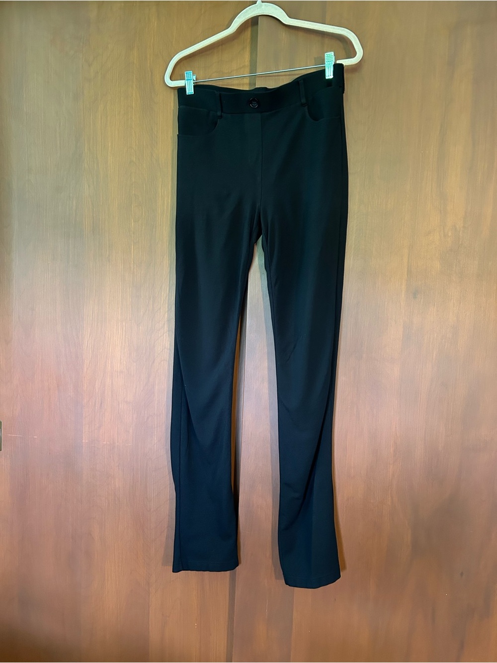 Betabrand Black straight leg pants